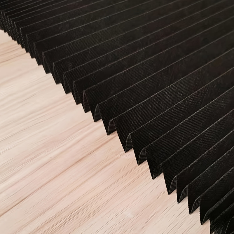Cut-to-Fit No-Drill Design Blackout Pleated Stick-On Window Blinds